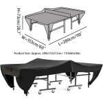 Table Tennis Cover Water Resistant Weatherproof Table Tennis Table Dust Cover Indoor Outdoor 280 x 152 x 72 cm